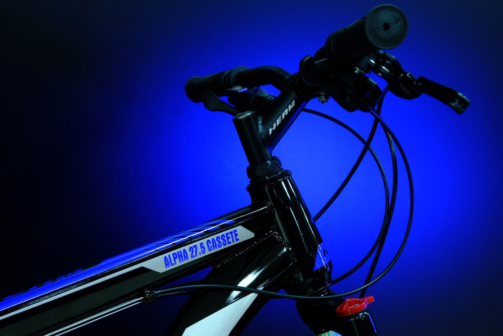 HEAM ALPHA 27,5 Cassete Чёрный/Синий глянец рама 21 (на рост 183-190)