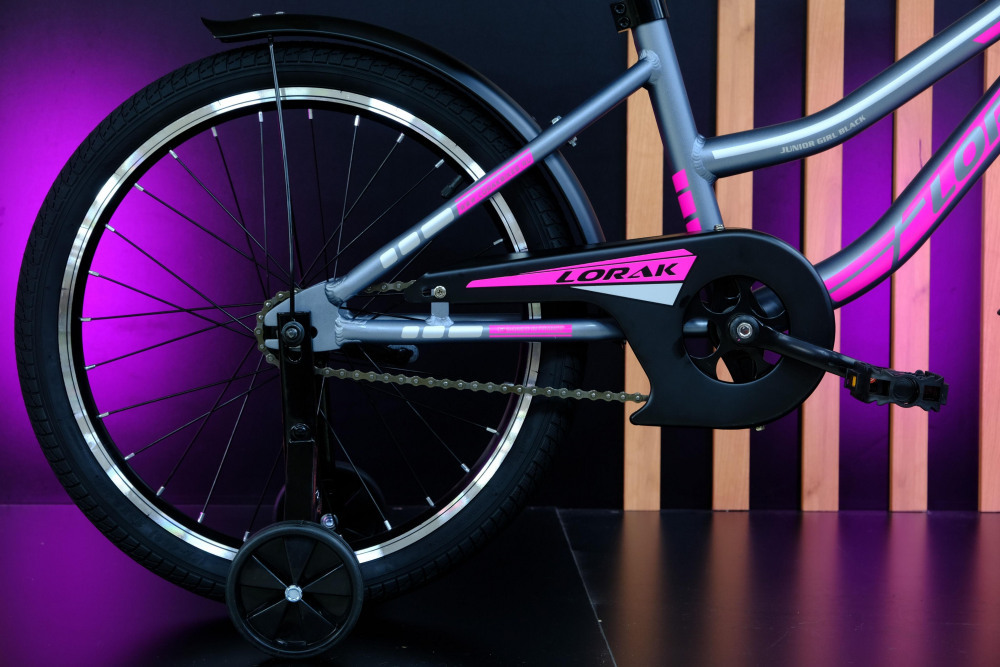 LORAK JUNIOR 20 Girl Black Матовый Серый/Розовый